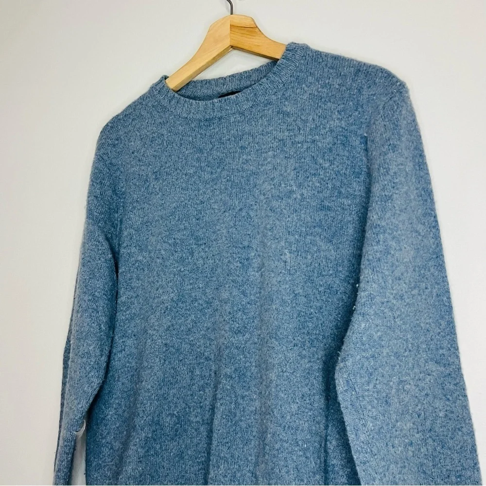 J. Crew Blue Wool Blend Pullover Crew Jumper Large